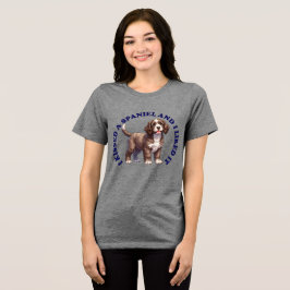 Ik heb een Amerikaanse Water Spaniel puppy gekust Tri-Blend Shirt