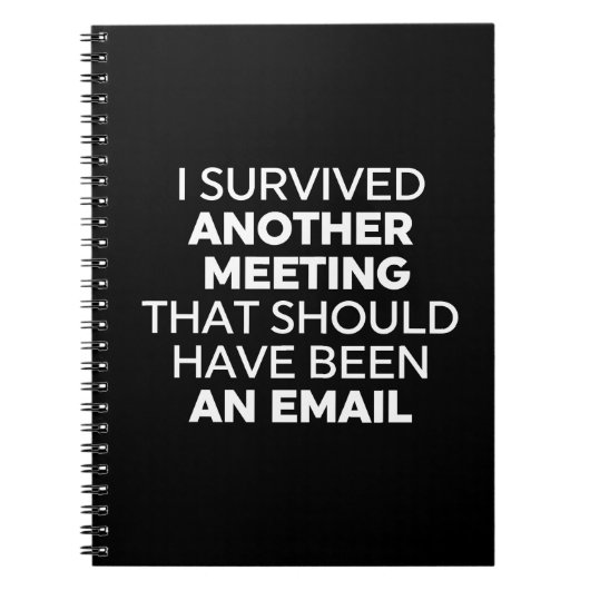 Ik heb een andere vergadering overleven die een notitieboek (Voorkant)