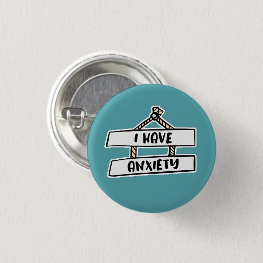 Ik heb een angstinsigne - Mental Health Badge Ronde Button 3,2 Cm (Voorkant /achterkant)