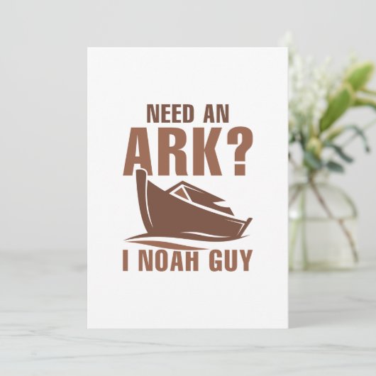Ik heb een ark nodig. bedankkaart (Staand voorkant)