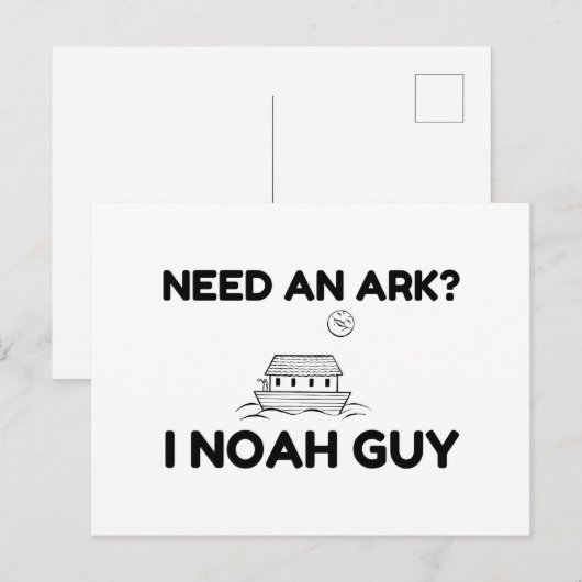 Ik heb een ark nodig. briefkaart (Voorkant / Achterkant)