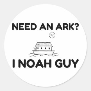 Ik heb een ark nodig. ronde sticker
