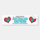 Ik heb een Australian Shepherd (Vrouw Dog) gered Bumpersticker (Voorkant)