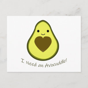 Ik heb een Avocuddle Cute Kawaii Avocado nodig Feestdagenkaart
