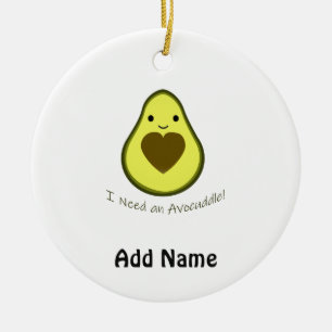Ik heb een Avocuddle Cute Kawaii Avocado nodig Keramisch Ornament