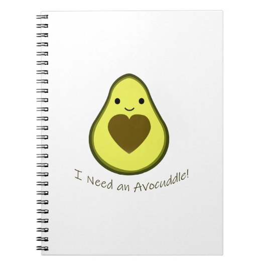 Ik heb een Avocuddle Cute Kawaii Avocado nodig Notitieboek (Voorkant)