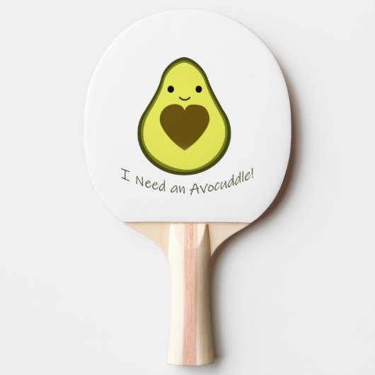 Ik heb een Avocuddle Cute Kawaii Avocado nodig Tafeltennisbatje (Voorkant)