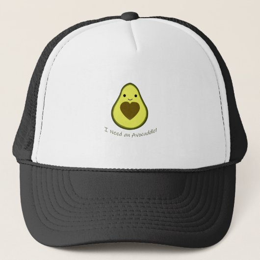 Ik heb een Avocuddle Cute Kawaii Avocado nodig Trucker Pet (Voorkant)