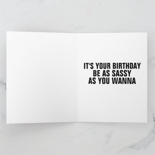 IK HEB EEN BALLOON EN JE FUNNY BIRTHDAY CAR KAART (Binnen)