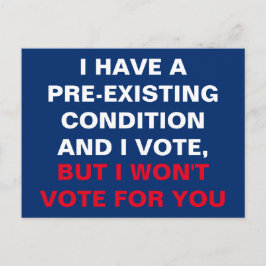 Ik heb een bestaande aandoening en ik stem briefkaart