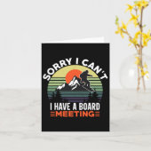 Ik heb een bestuursvergadering retro berg snowboar kaart (Gele Bloem)