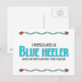 Ik heb een blauwe voeler gered (mannelijke hond) briefkaart (Voorkant / Achterkant)