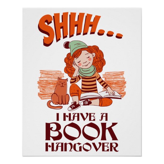 Ik heb een boek Hangover Funny Bookworm Perfect Poster (Voorkant)
