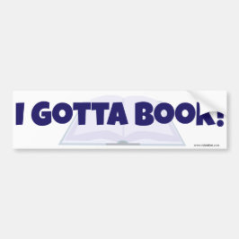 Ik heb een boek Promotionele auteursleus ontwerp Bumpersticker