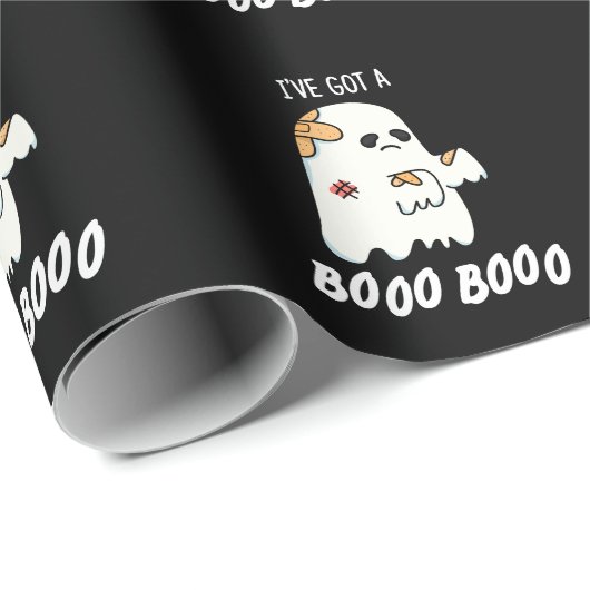 Ik heb een Boo Boo Funny Ghost Pun Dark BG Cadeaupapier (Rol Hoek)