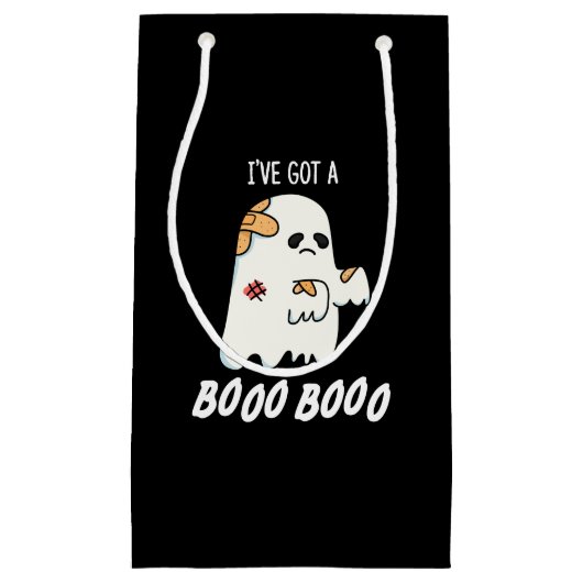 Ik heb een Boo Boo Funny Ghost Pun Dark BG Klein Cadeauzakje (Voorkant)
