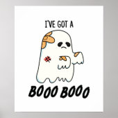 Ik heb een Boo Boo FunnyHalloween Ghost Pun Poster (Voorkant)