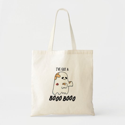 Ik heb een Boo Boo Grappige Halloween Ghost Pun Tote Bag (Voorkant)