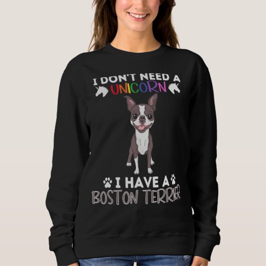 Ik heb een Boston Terrier - Funny Boston Terrier O Trui (Voorkant)