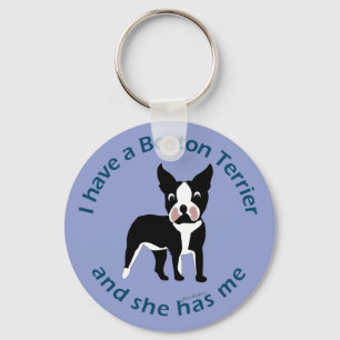 Ik heb een Boston Terrier Sleutelhanger