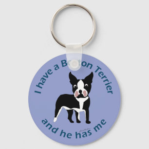 Ik heb een Boston Terrier Sleutelhanger