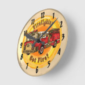 Ik heb een brandweerklok ronde klok (Hoek)