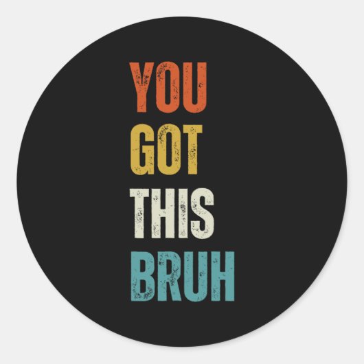 Ik heb een bruh testdag leraar Kinder Ronde Sticker (Voorkant)