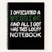 Ik heb een bruiloft georganiseerd en dit gekregen notitieboek (Voorkant)