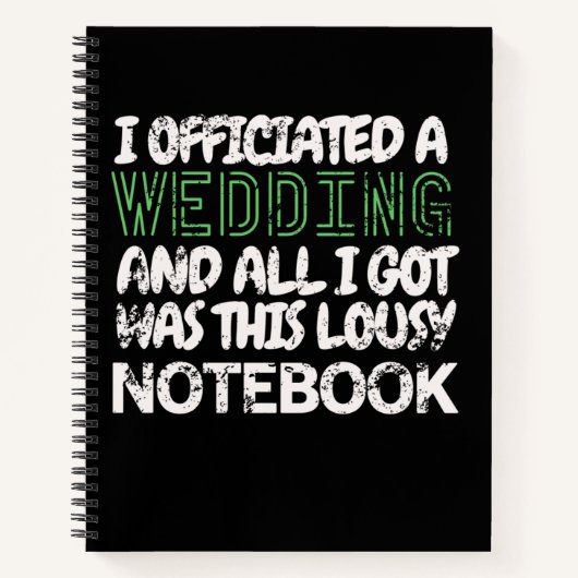 Ik heb een bruiloft georganiseerd en dit gekregen notitieboek (Voorkant)