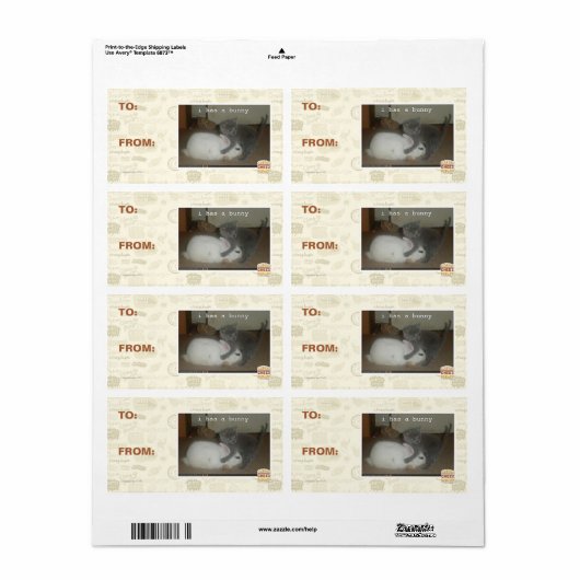 Ik heb een bunny etiket (Full Sheet)