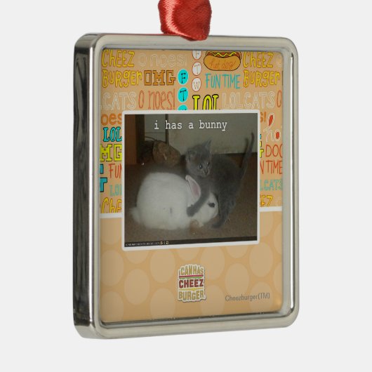 Ik heb een bunny metalen ornament (Rechts)