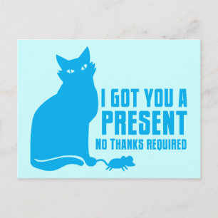 IK HEB EEN CADEAUS KAT ZONDER BEDANKT BRIEFKAART