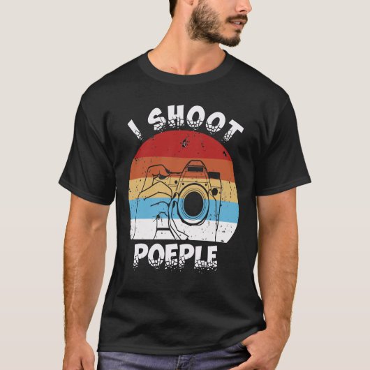 Ik heb een camera voor mensen neergeschoten t-shirt (Voorkant)