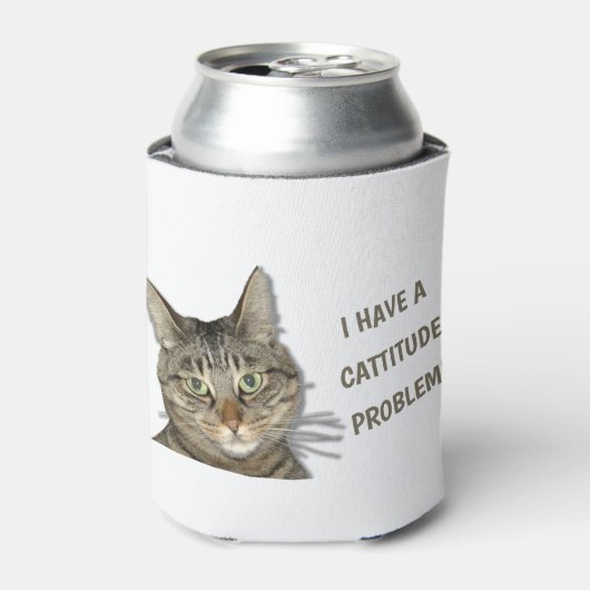 Ik heb een cattitude-probleem. blikjeskoeler (Blikje Voorkant)