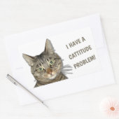 Ik heb een cattitude-probleem. rechthoekige sticker (Envelop)