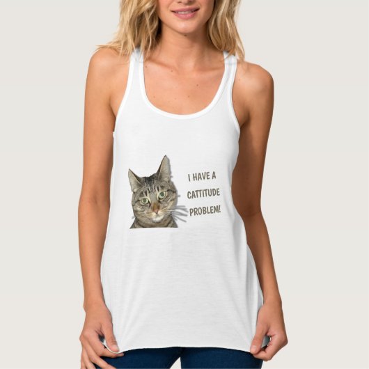 Ik heb een cattitude-probleem. tanktop (Voorkant)