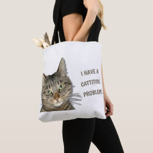 Ik heb een cattitude-probleem. tote bag
