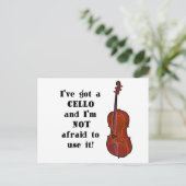Ik heb een Cello Briefkaart (Staand voorkant)