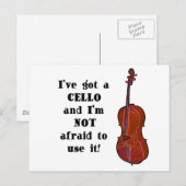Ik heb een Cello Briefkaart (Voorkant / Achterkant)