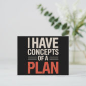 Ik heb een concept van een plan briefkaart (Staand voorkant)