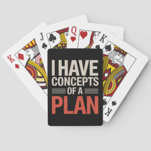 Ik heb een concept van een plan pokerkaarten