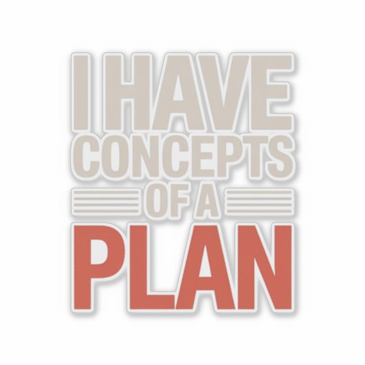 Ik heb een concept van een plan sticker (Voorkant)