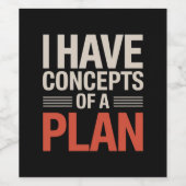 Ik heb een concept van een plan wijn etiket (Enkel label)