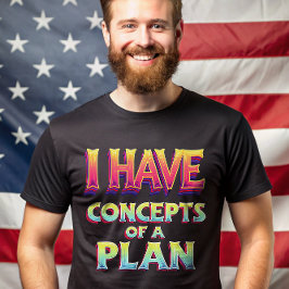 Ik heb een concept van een plandebat Trump 2024 T-shirt