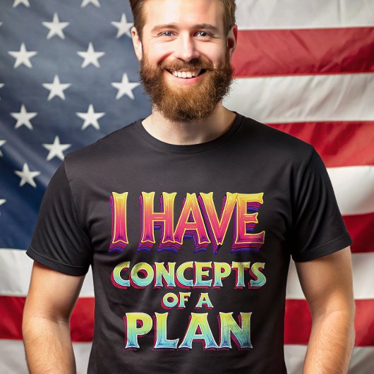 Ik heb een concept van een plandebat Trump 2024 T-shirt