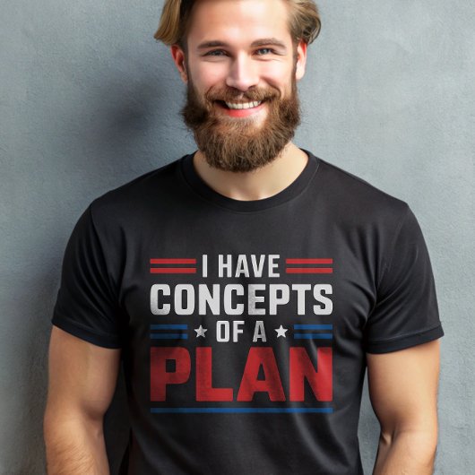 Ik heb een concept van een presidentieel plan van  t-shirt