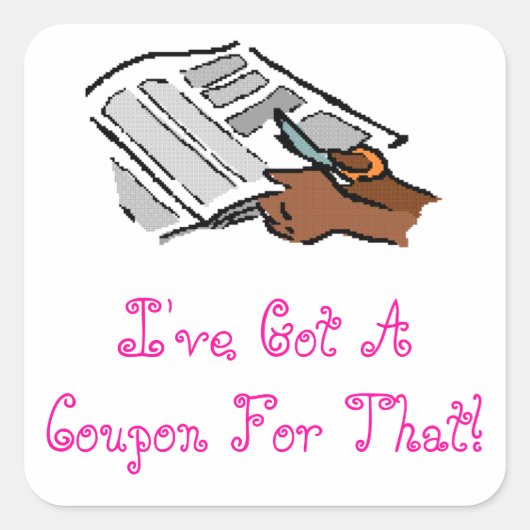 Ik heb een coupon voor die Stickers! Vierkante Sticker (Voorkant)