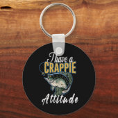 Ik heb een Crappie Attitude Gevist Sleutelhanger (Voorkant)
