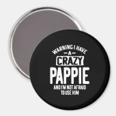 Ik heb een Crazy Pappie | vader opa Gift Magneet (Voorkant / Achterkant)