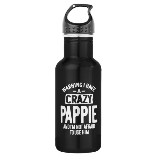 Ik heb een Crazy Pappie | vader opa Gift Waterfles (Voorkant)